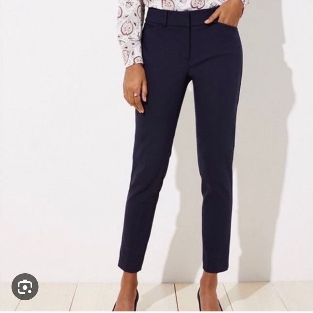NWT LOFT Julie Work Pants in Navy